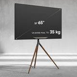 Support TV intérieur ONKRON pour 32"-65", max 35 kg, pivotant, noir TS1220