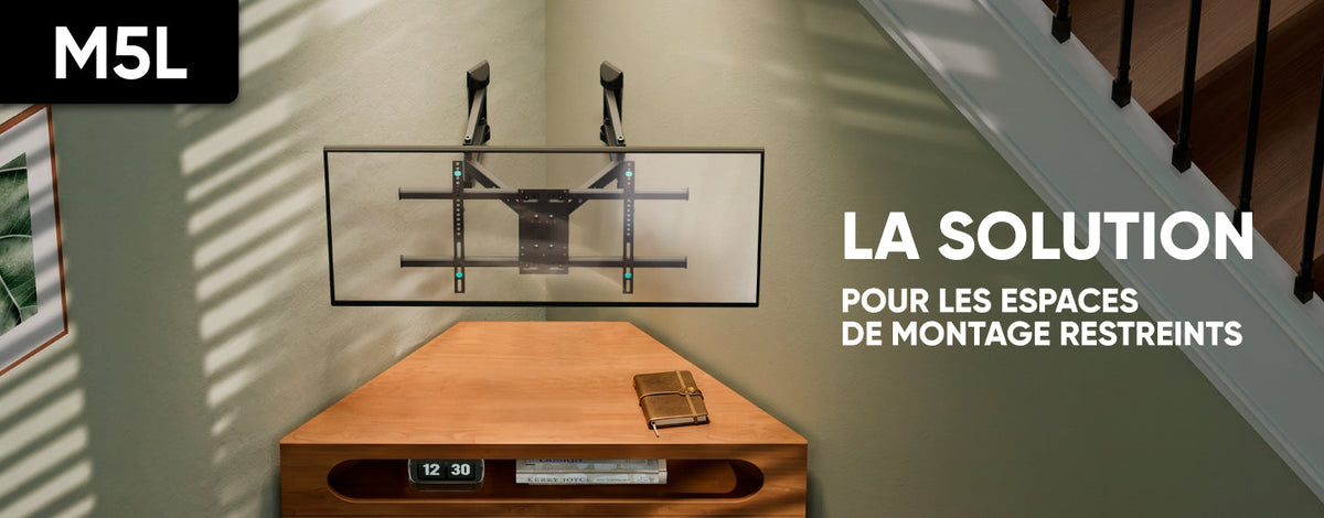 Support TV mural inclinable et orientable M5L