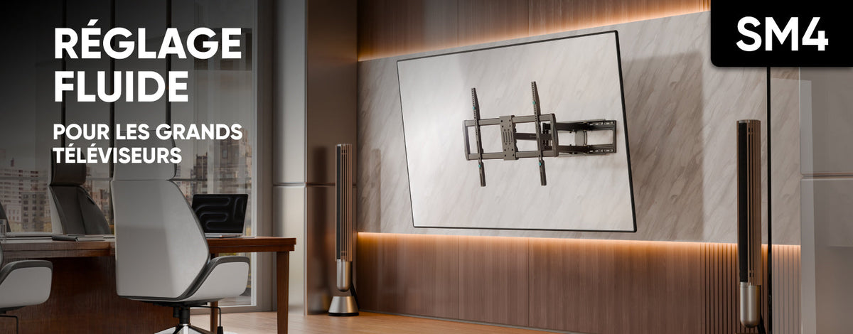 Support TV mural inclinable et orientable SM4