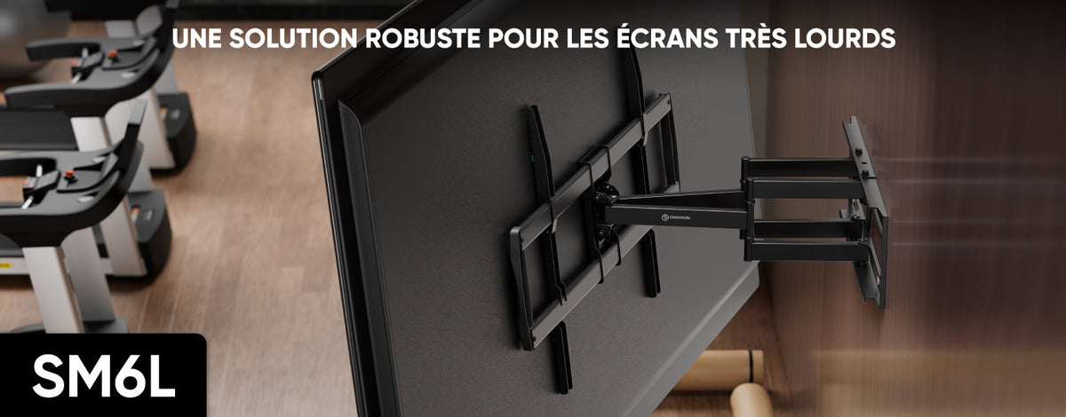 SM6L — Support TV mural inclinable et orientable