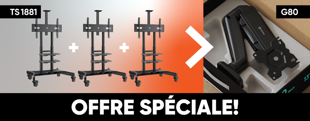 Offre spéciale : achetez 3 supports TS1881-B et recevez un support G80-B en cadeau !