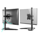 D101FS Noir, Support d'écran de 13 à 34" pivotant 360° inclinable réglable en hauteur, 8 kg max