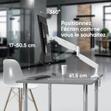 G100 Blanc, Support de bureau pour des écrans LCD-LED de 13" à 32", 9 kg max