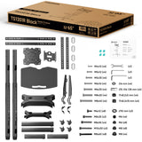 TS1351R Noir, Support TV à roulettes pour écrans de 32" à 65", 45kg max