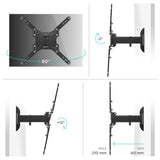 NP44-B Support TV mural pour des téléviseurs LCD OLED Plasma de 26 à 65 pouces 35 kg max Noir