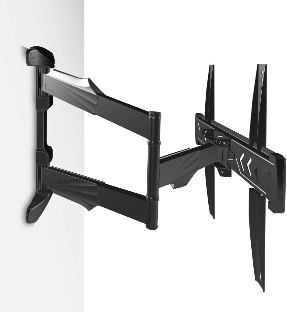ONKRON UF4 Support Mural TV Fixe Ultra Plat Pour Écrans 55-100 Pouces - Charge Max 75 Kg, VESA 75x75 à 800x600 - Fixation Murale Invisible Noire