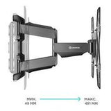 M15 Noir, Support mural (orientable et inclinable) pour écrans de 40" à 70", 45 kg max